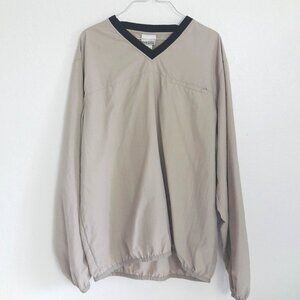 Sahalie Nylon Tan Pullover Long Sleeve Shirt XL